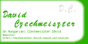 david czechmeiszter business card